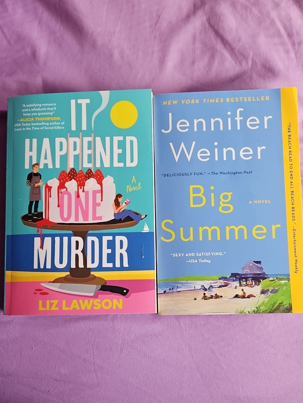 2 Summer Reads, Big Summer &  It Happened One Murder. Like New